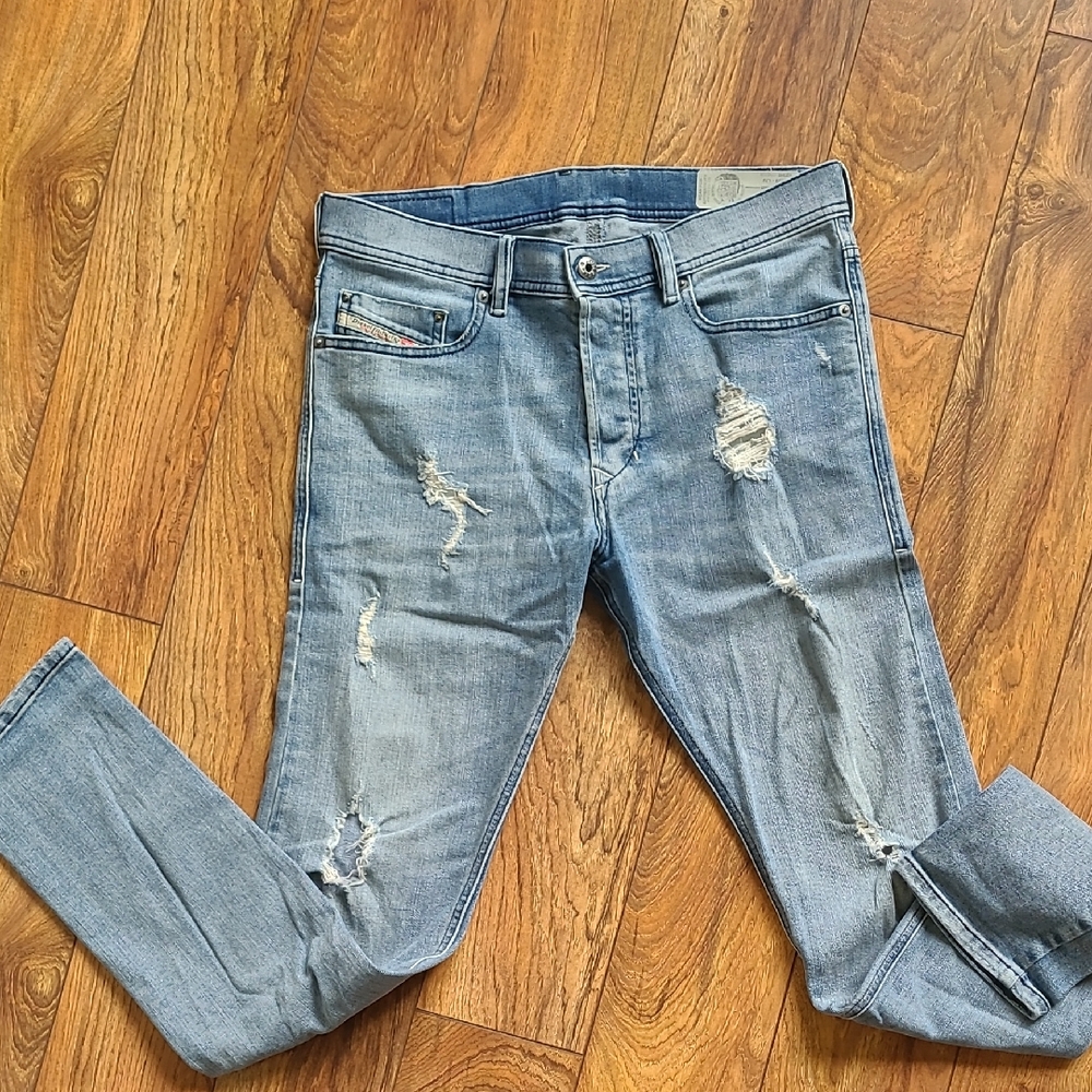 Diesel Light Blue Distressed Men's Jeans 29x32